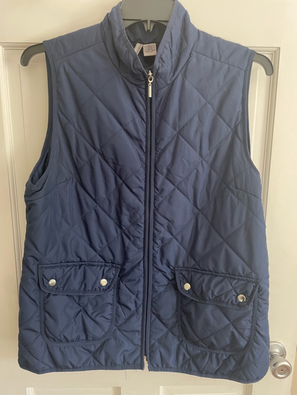 new directions Navy Quilted Sleeveless Vest